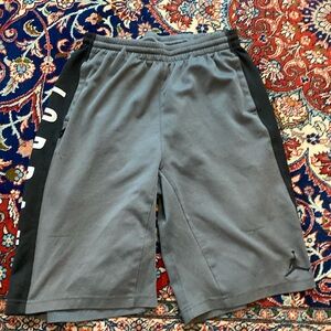 Grey and black Jordan shorts dri fit xl